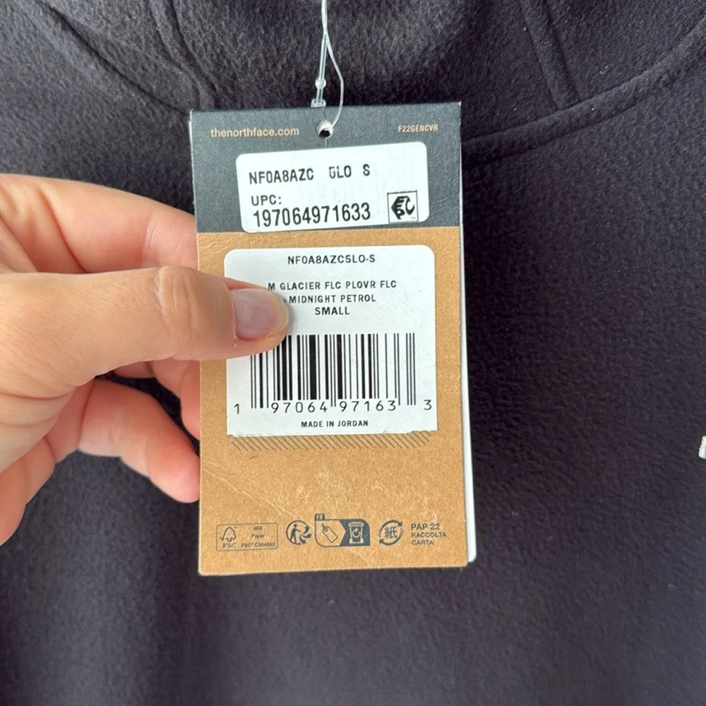 ⭐️ NWT The North Face‎ Glacier Fleece Pullover Jacket in Midnight Petrol